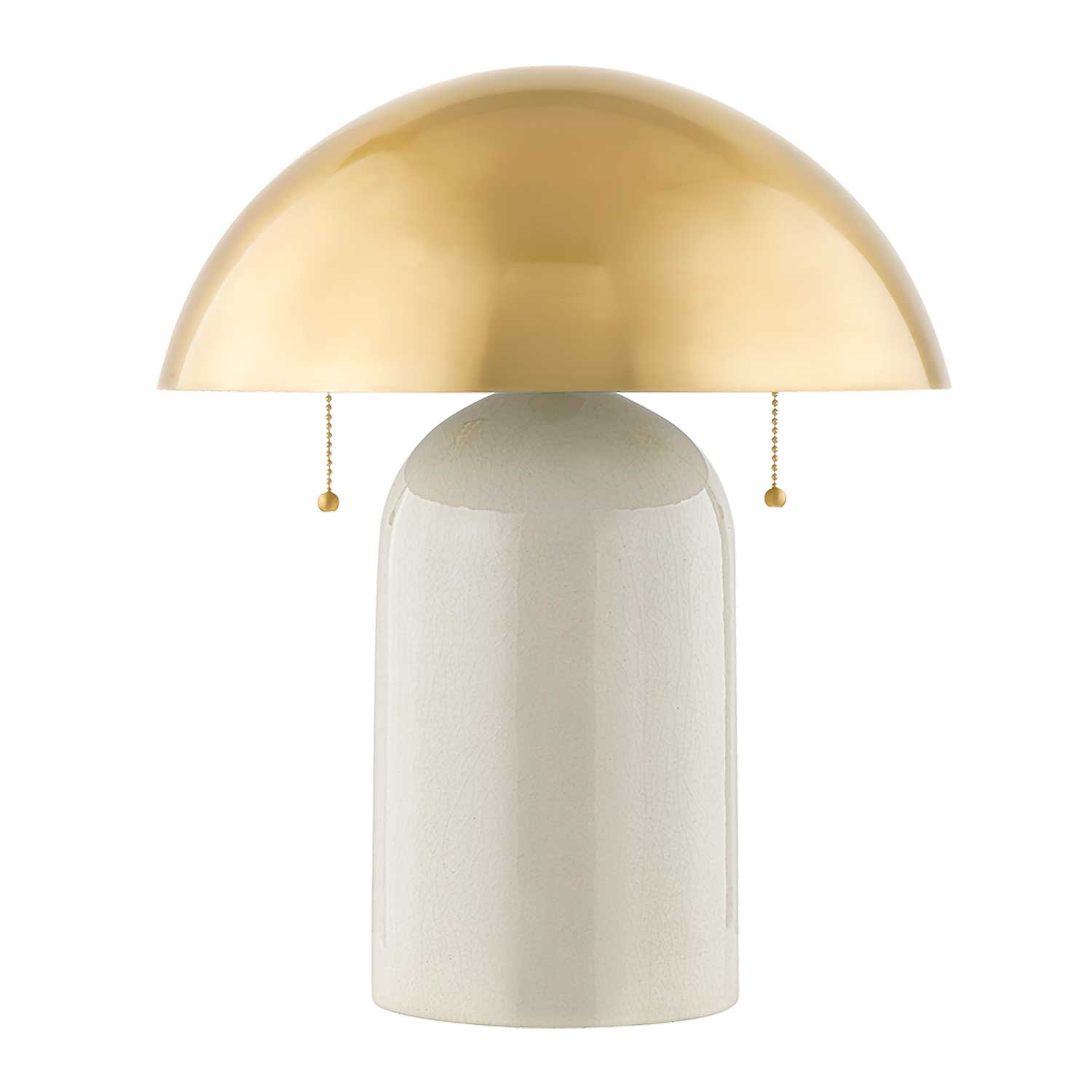 Gaia - Modern ceramic and brass bedside lamp