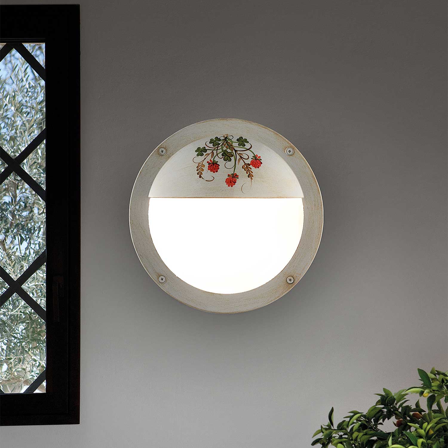 Brindisi - Applique murale d'extérieure vintage en céramique