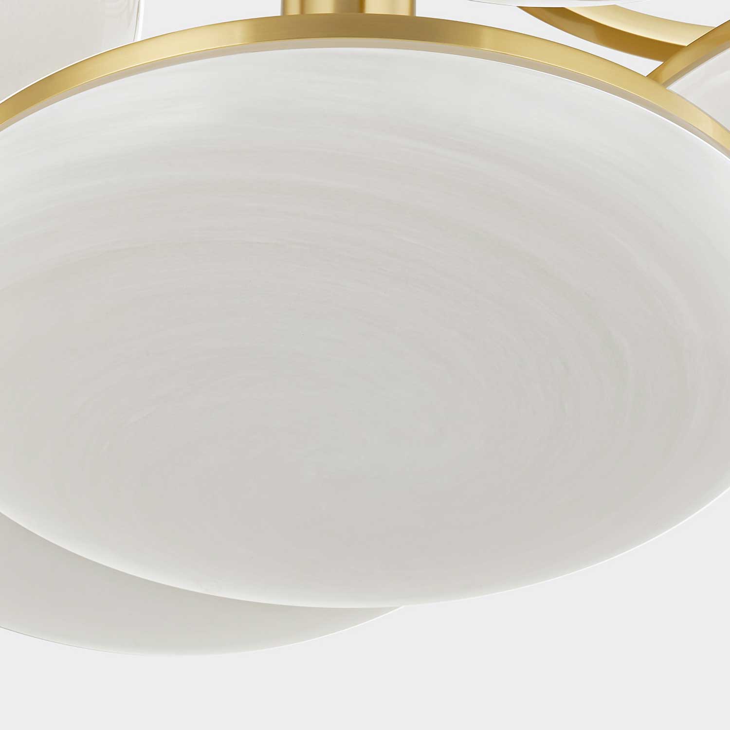 Bregman - goldener Kronleuchter und Design-Glas im Art-Déco-Stil für Wohnzimmer