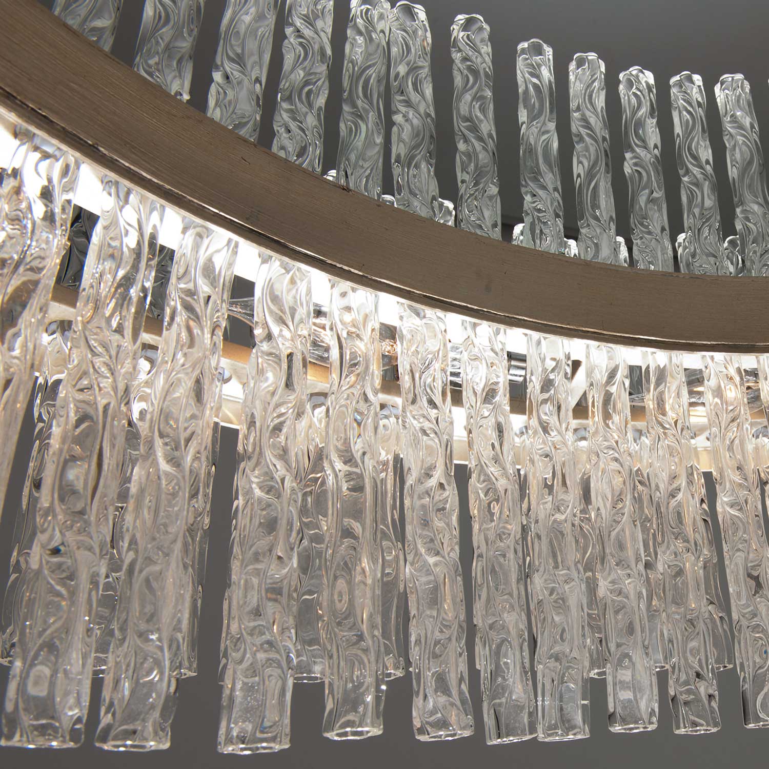 Chime - XXL crystal pendant chandelier with crystal pendants for luxury living room