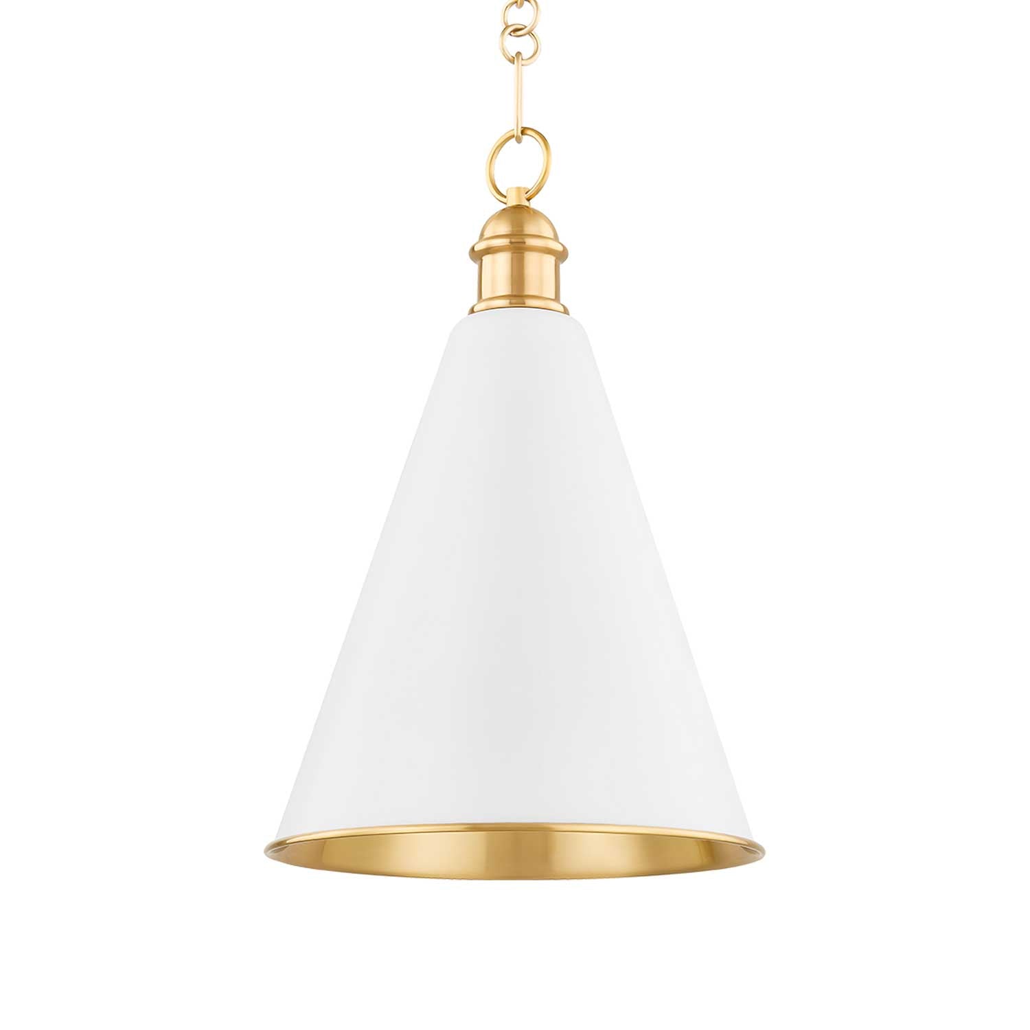 Fenimore - Vintage gold brass antique pendant light