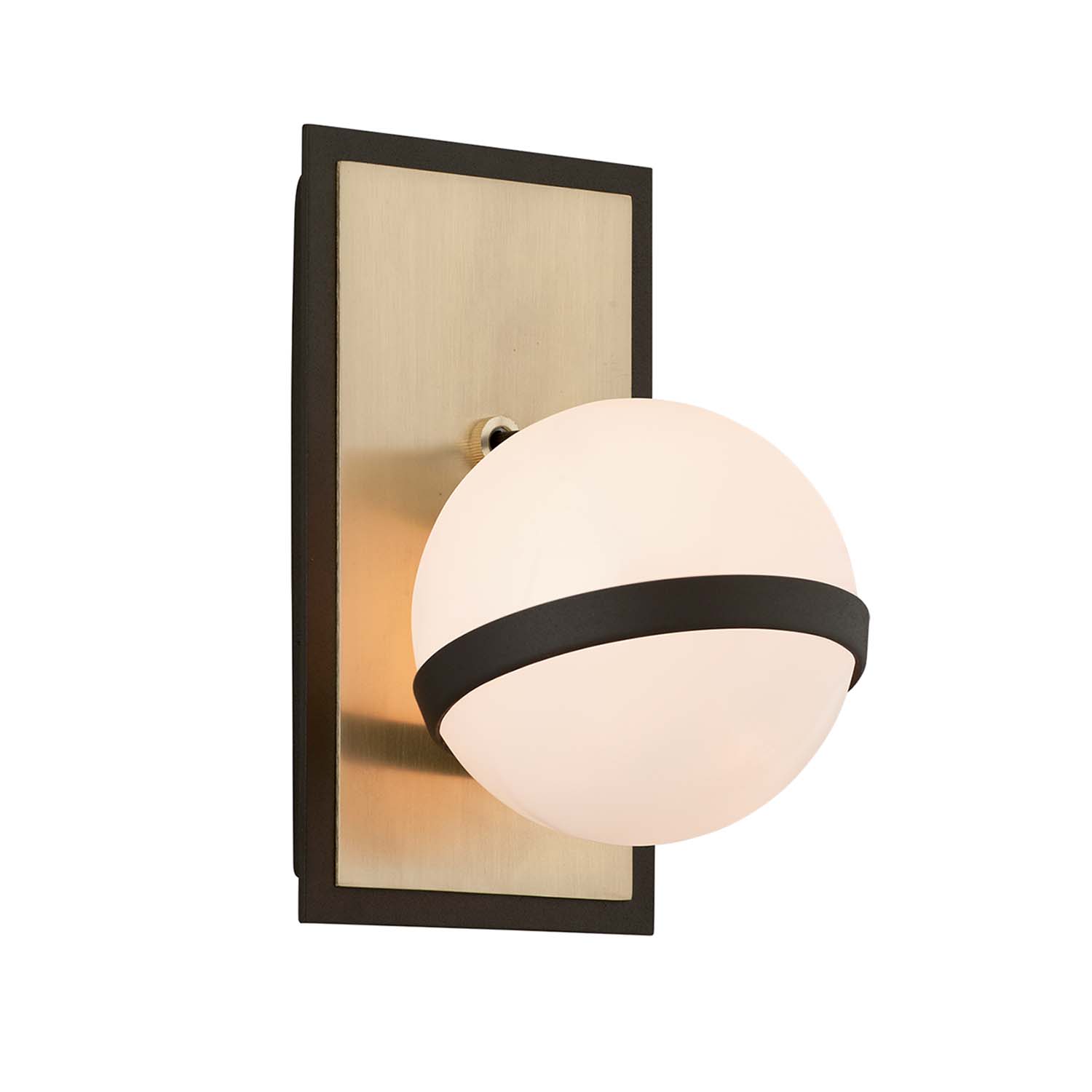 ACE - Wall sconce glass globe and brass base