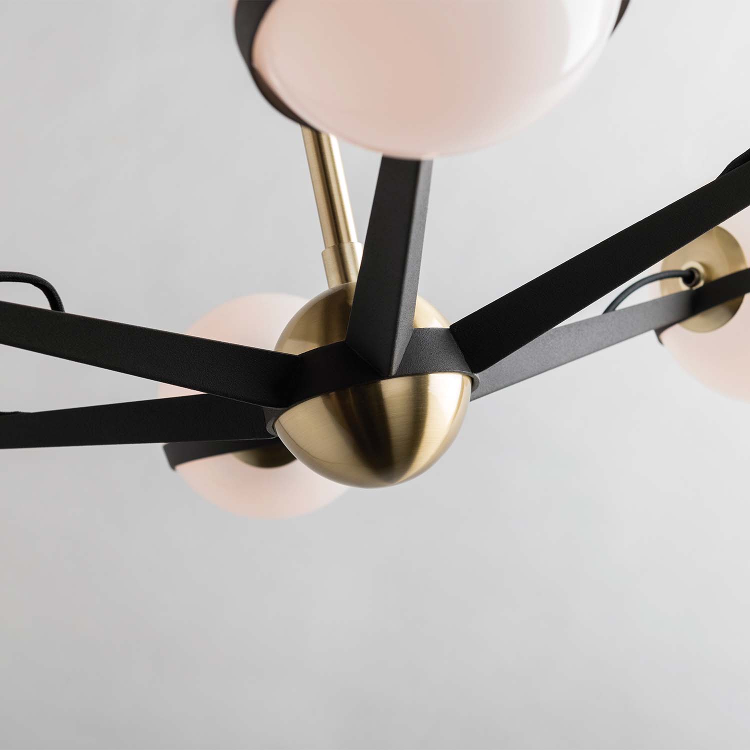 ACE - Große Bronze-Hängelampe mit Vintage-Glaskugeln