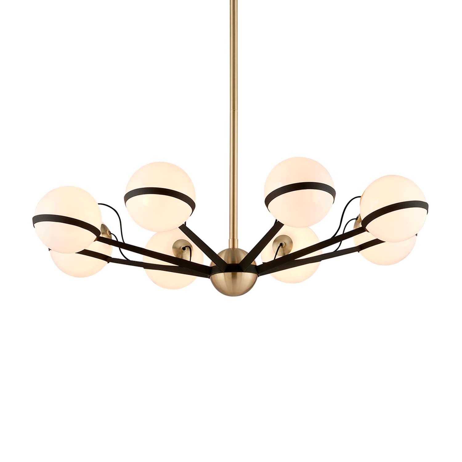 ACE - Große Bronze-Hängelampe mit Vintage-Glaskugeln