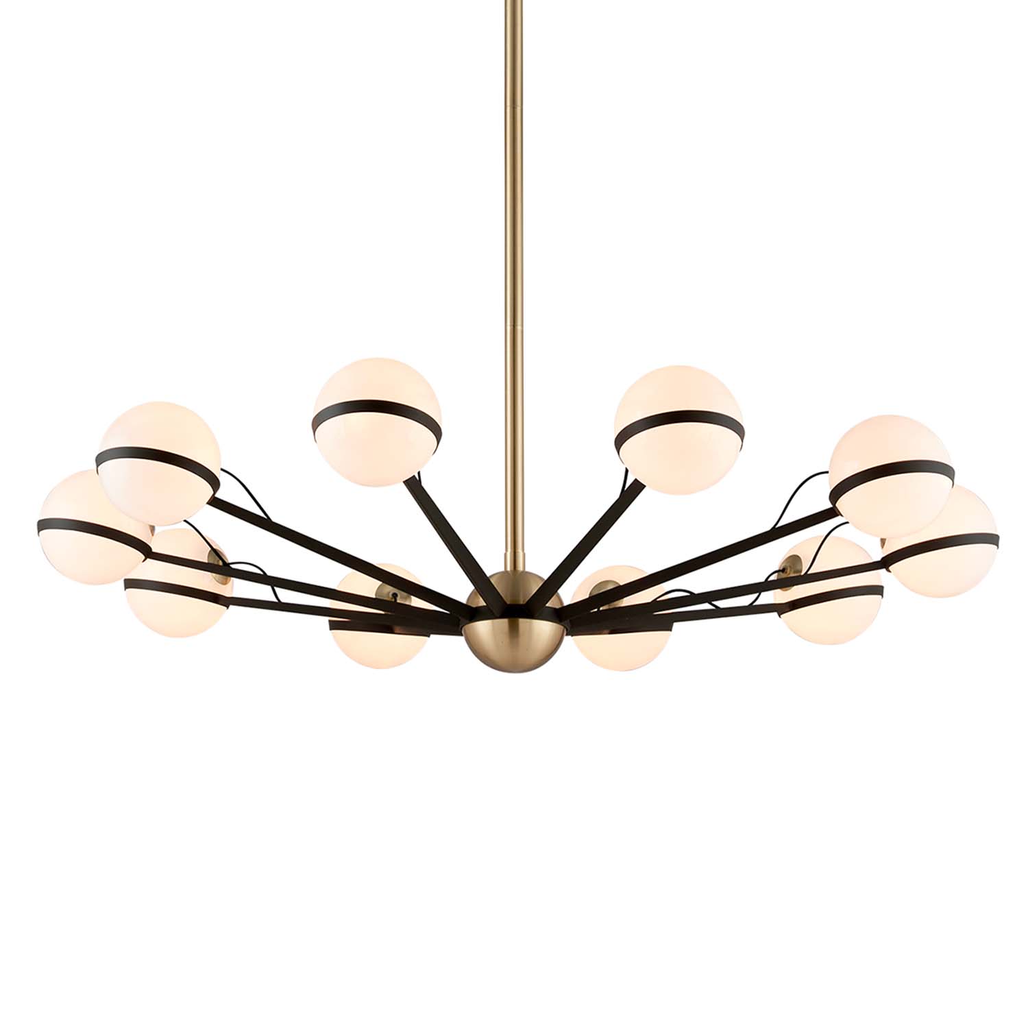 ACE - Große Bronze-Hängelampe mit Vintage-Glaskugeln