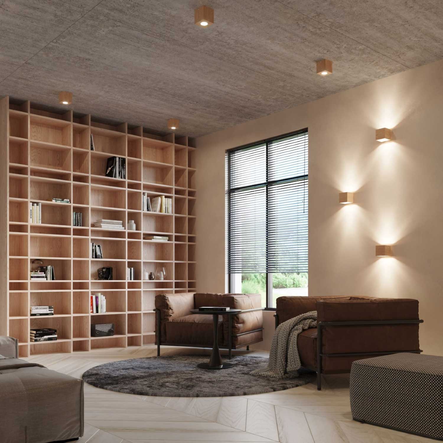 Achernar - Moderner runder Deckenstrahler Design für modernes Wohnzimmer
