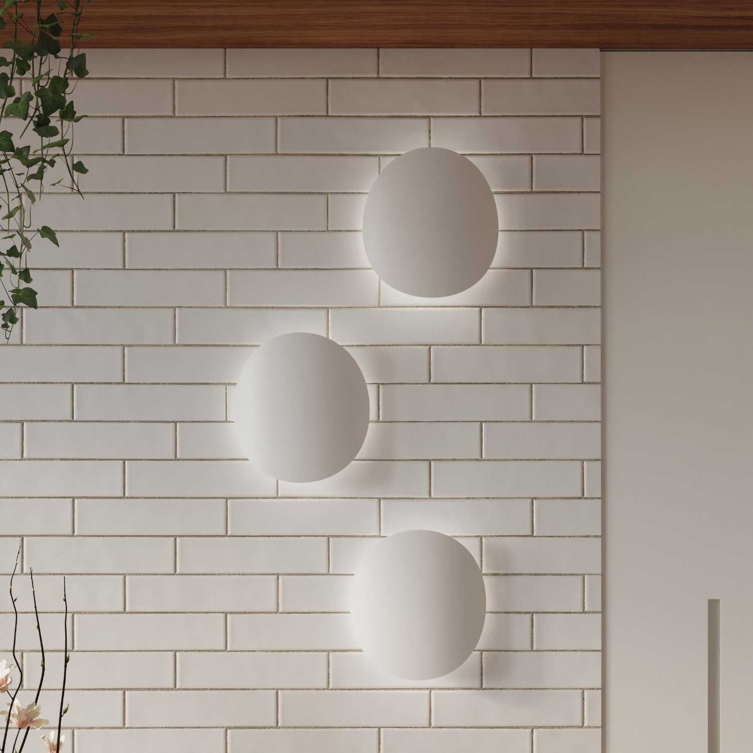 Acrux - Aplique de pared de diseño en acero negro o blanco para dormitorio moderno