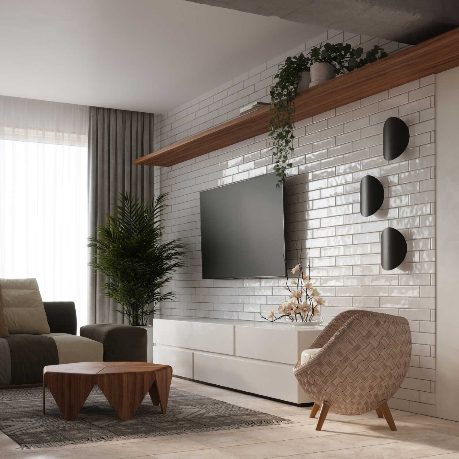 Acrux - Aplique de pared de diseño en acero negro o blanco para dormitorio moderno