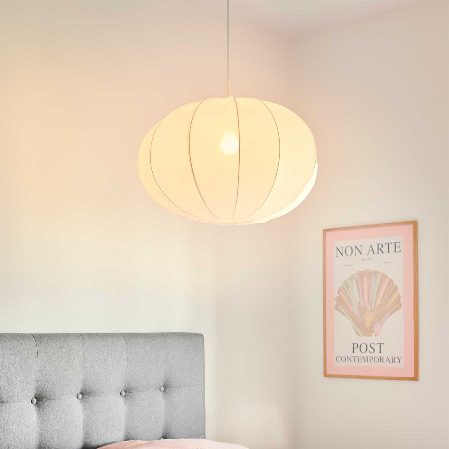 Aeron - Suspension blanche en tissu pour chambre zen