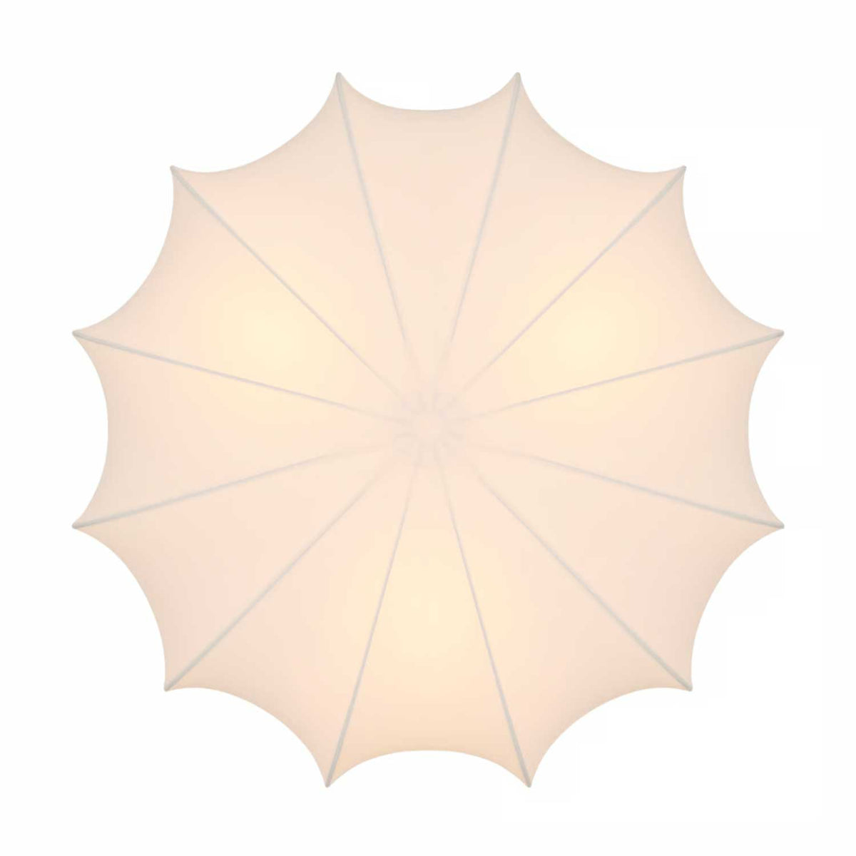 Aeron - Plafonnier en tissu blanc et métal à lumière diffuse, style scandinave
