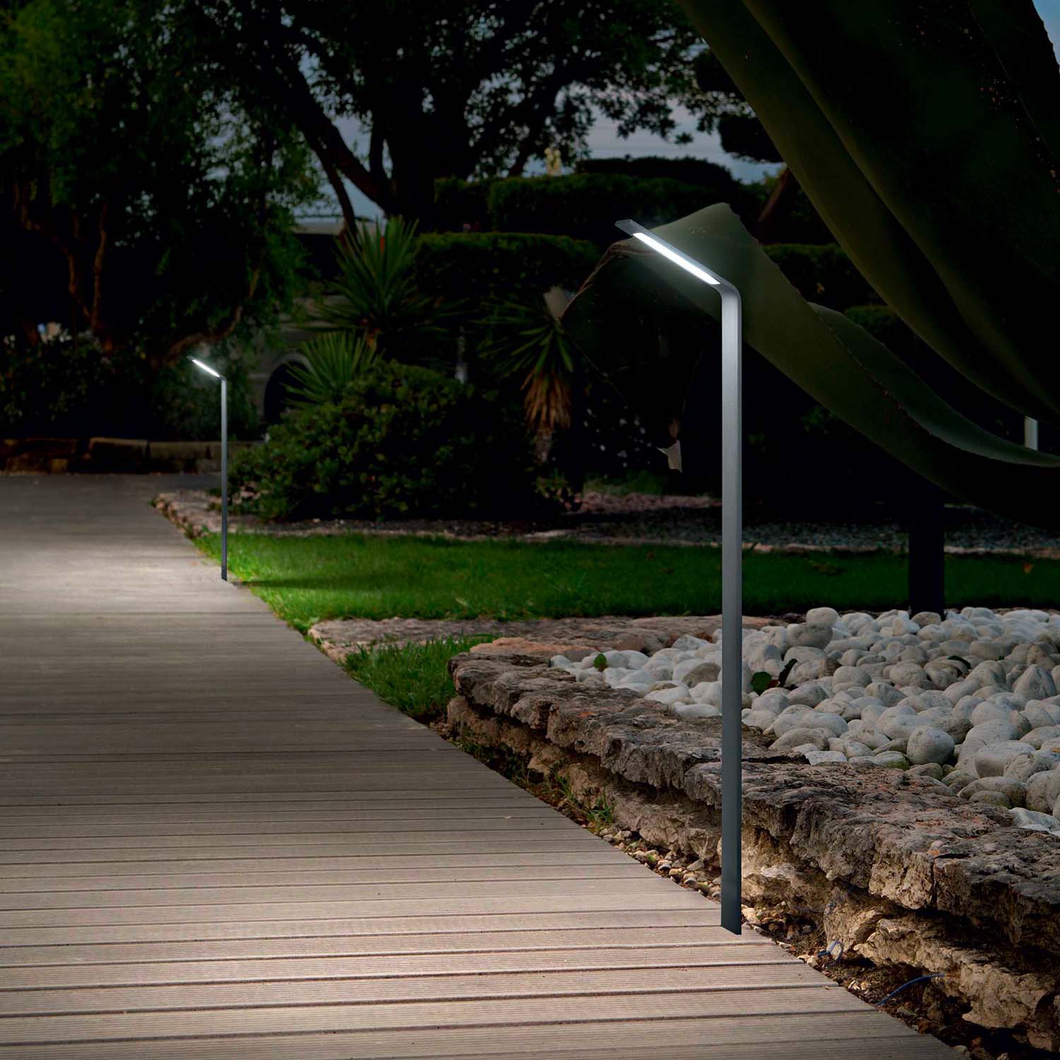 Agos - Poste luminoso de diseño para jardín