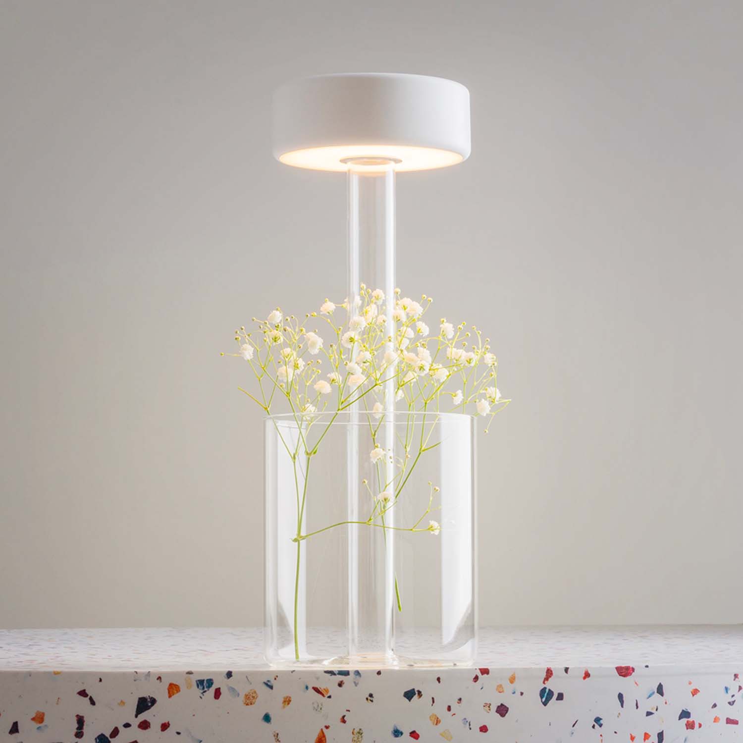 AI - Lampada portatile ricaricabile, vaso da fiori integrato