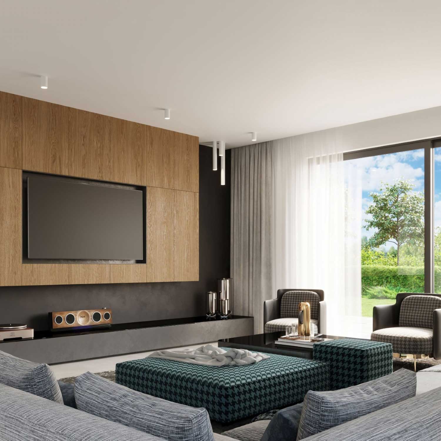 Alcyone - цилиндрический настенный светильник из черной или белой стали