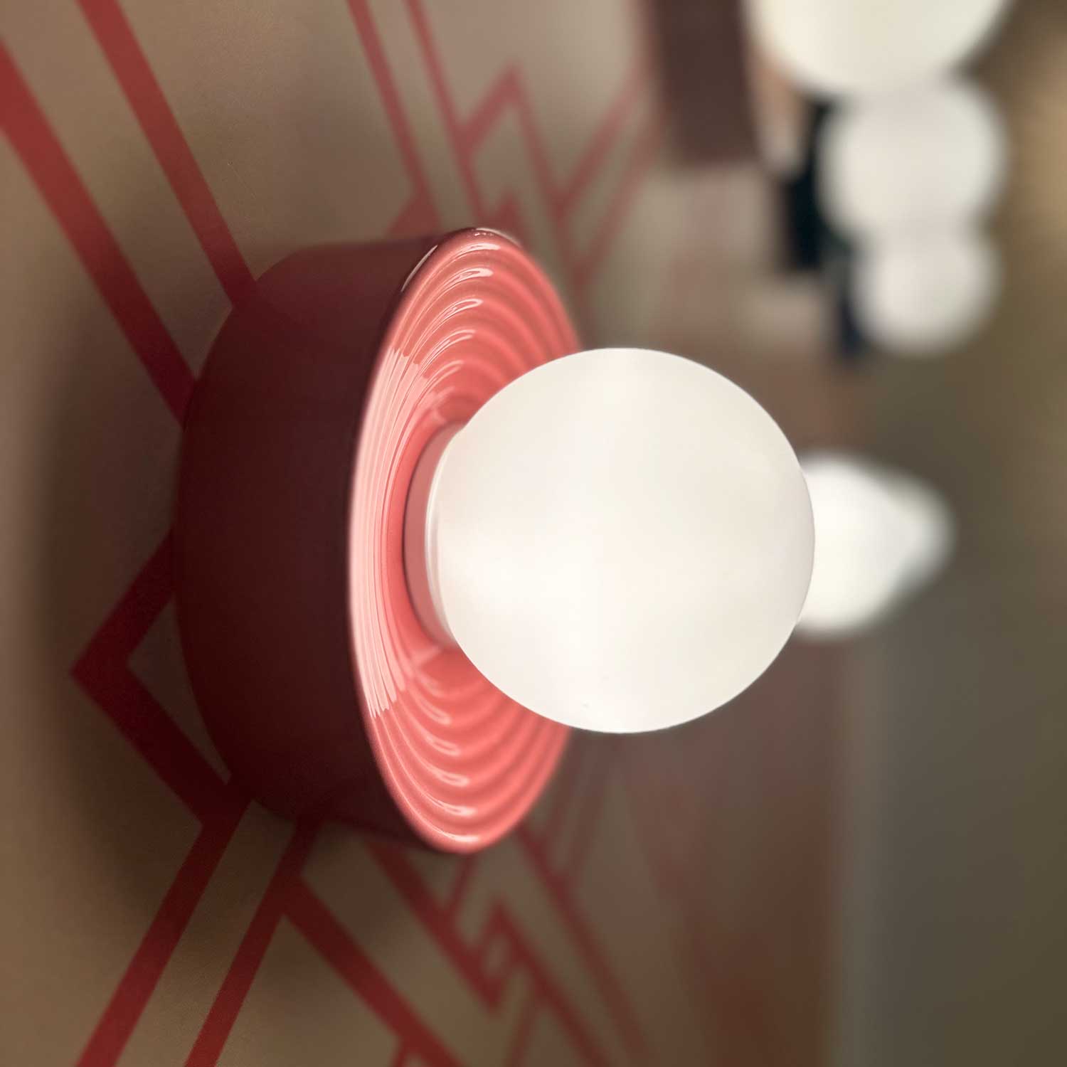 Alicia - Colored glass ball wall sconce design