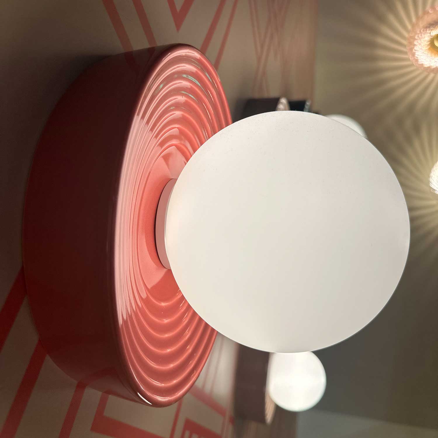 Alicia - Colored glass ball wall sconce design