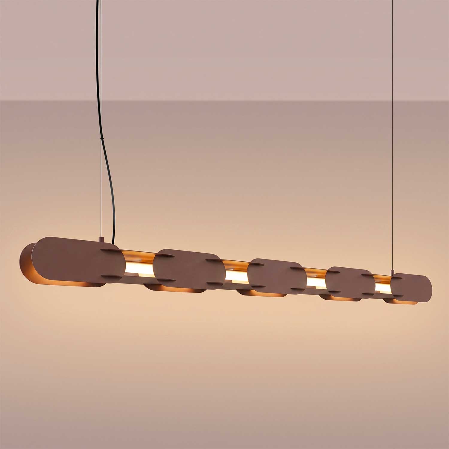 Alzir - Suspension LED en acier coloré design pour salle à manger