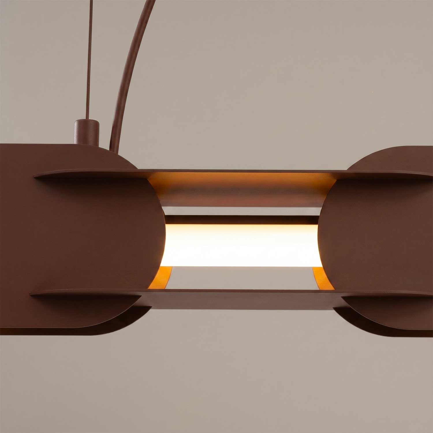 Alzir - Suspension LED en acier coloré design pour salle à manger