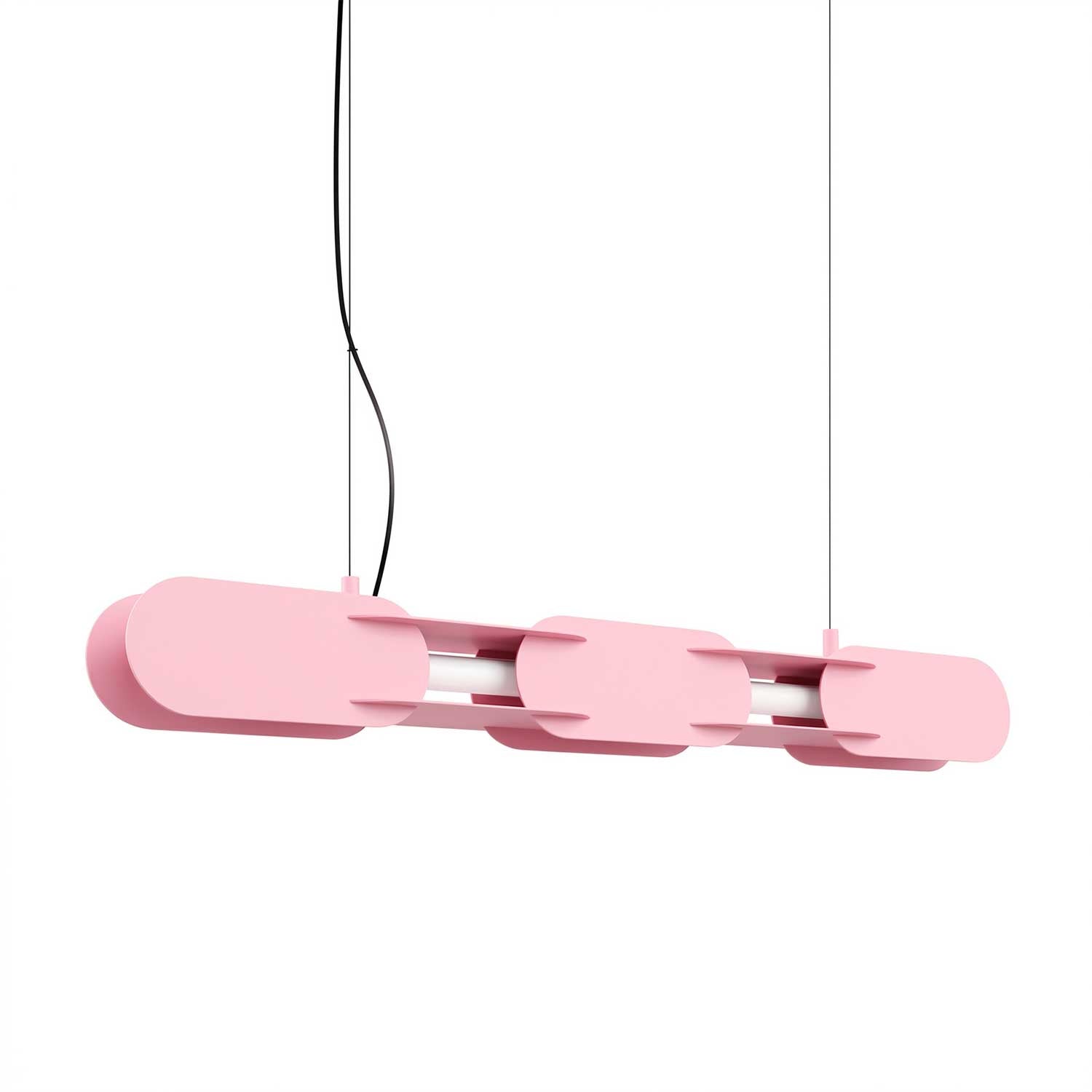 Alzir - Suspension LED design chaine en acier coloré moderne