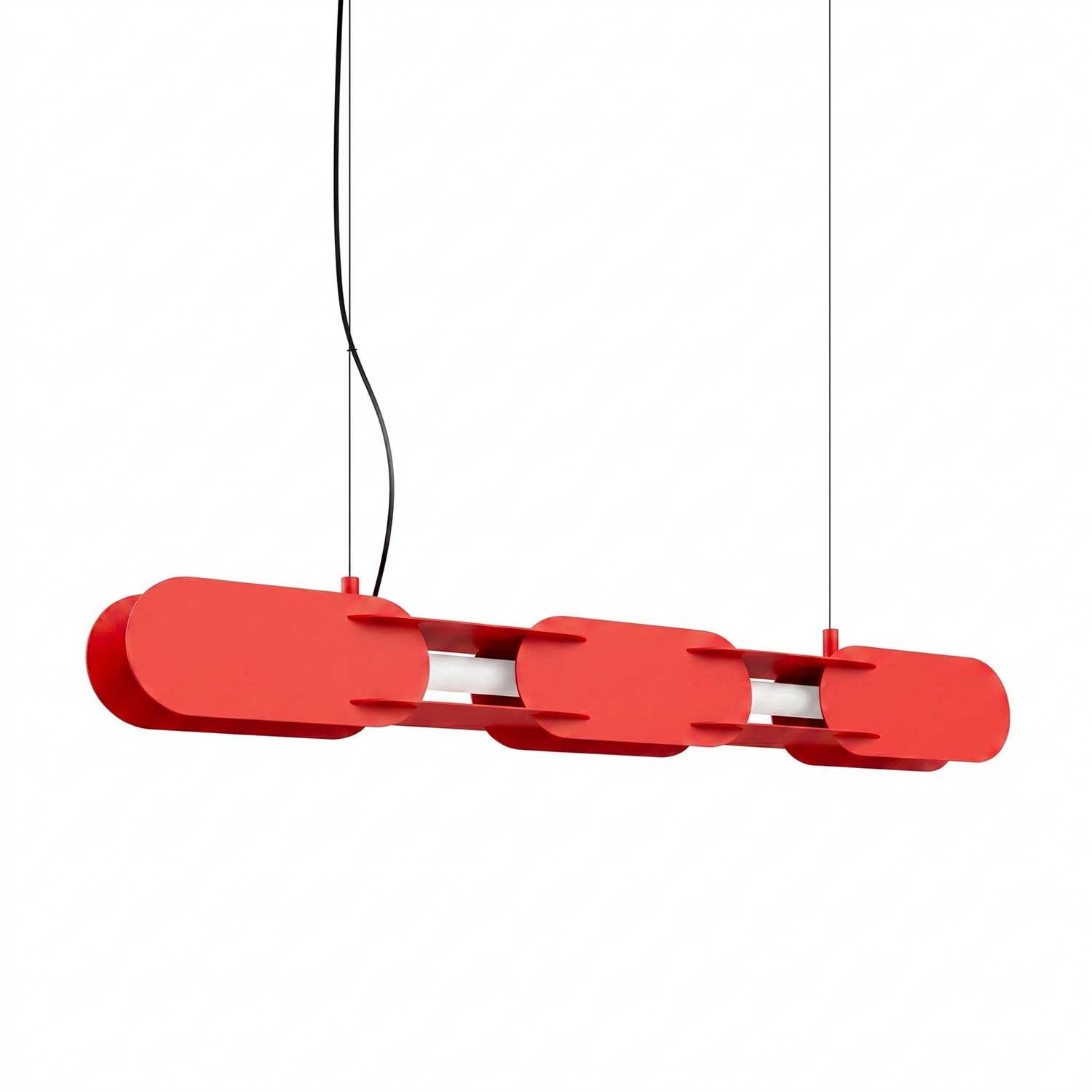 Alzir - Suspension LED design chaine en acier coloré moderne