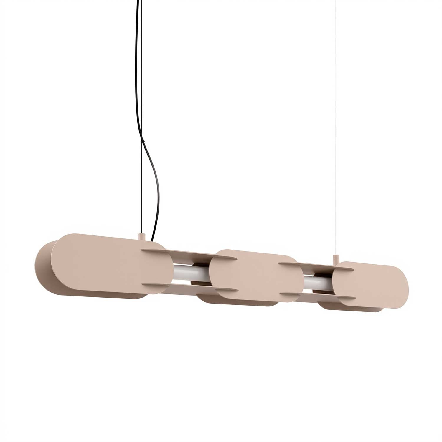 Alzir - Suspension LED design chaine en acier coloré moderne