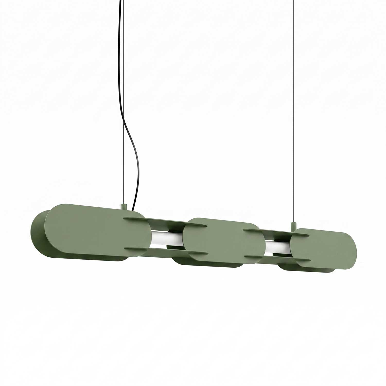 Alzir - Suspension LED design chaine en acier coloré moderne