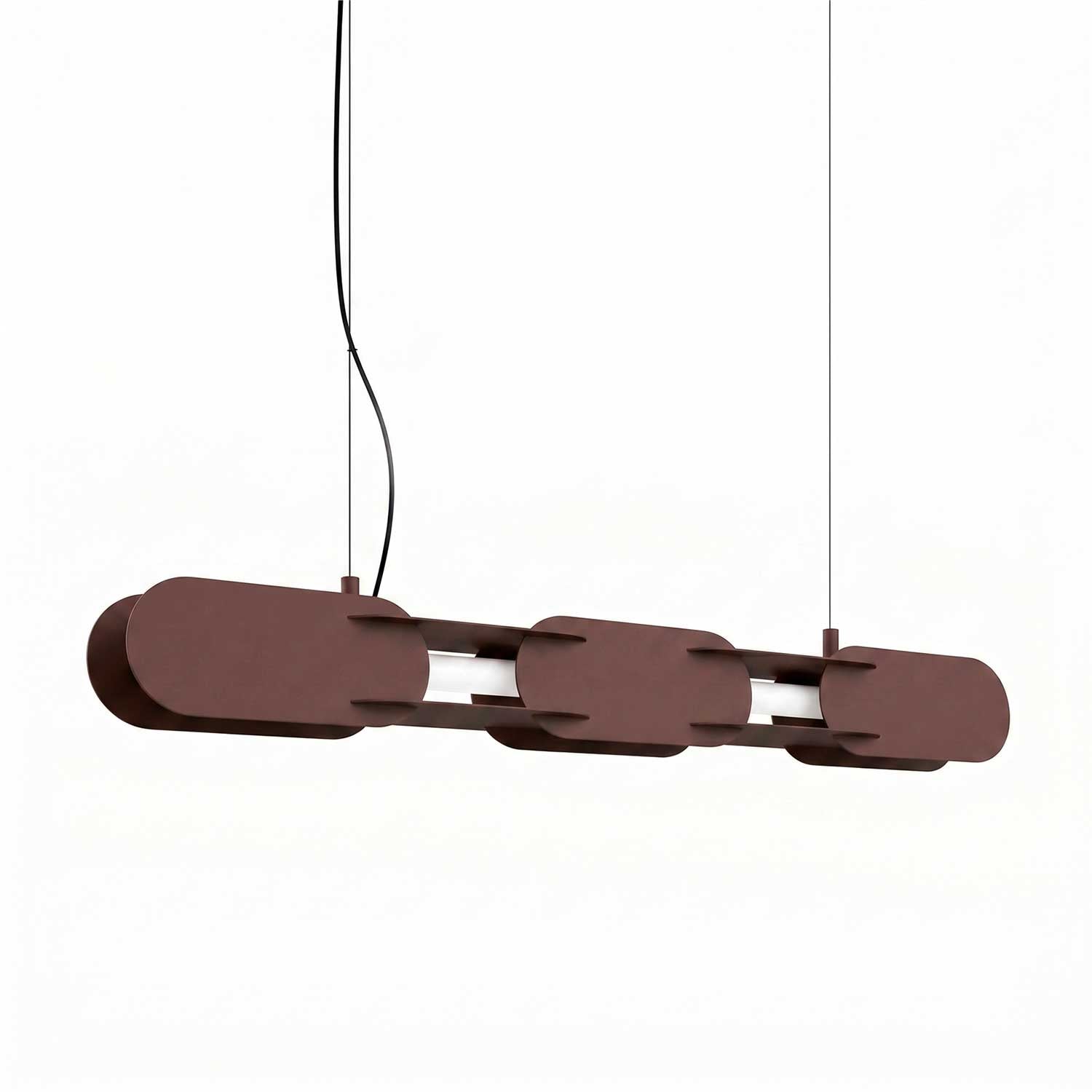 Alzir - Suspension LED design chaine en acier coloré moderne