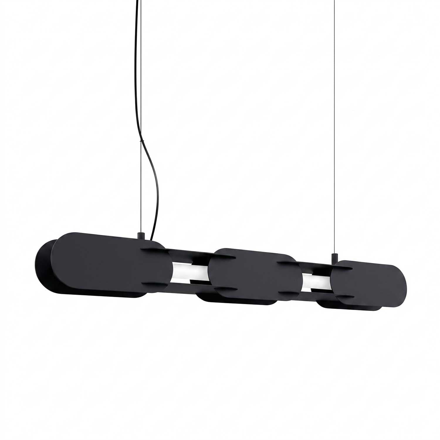 Alzir - Suspension LED design chaine en acier coloré moderne