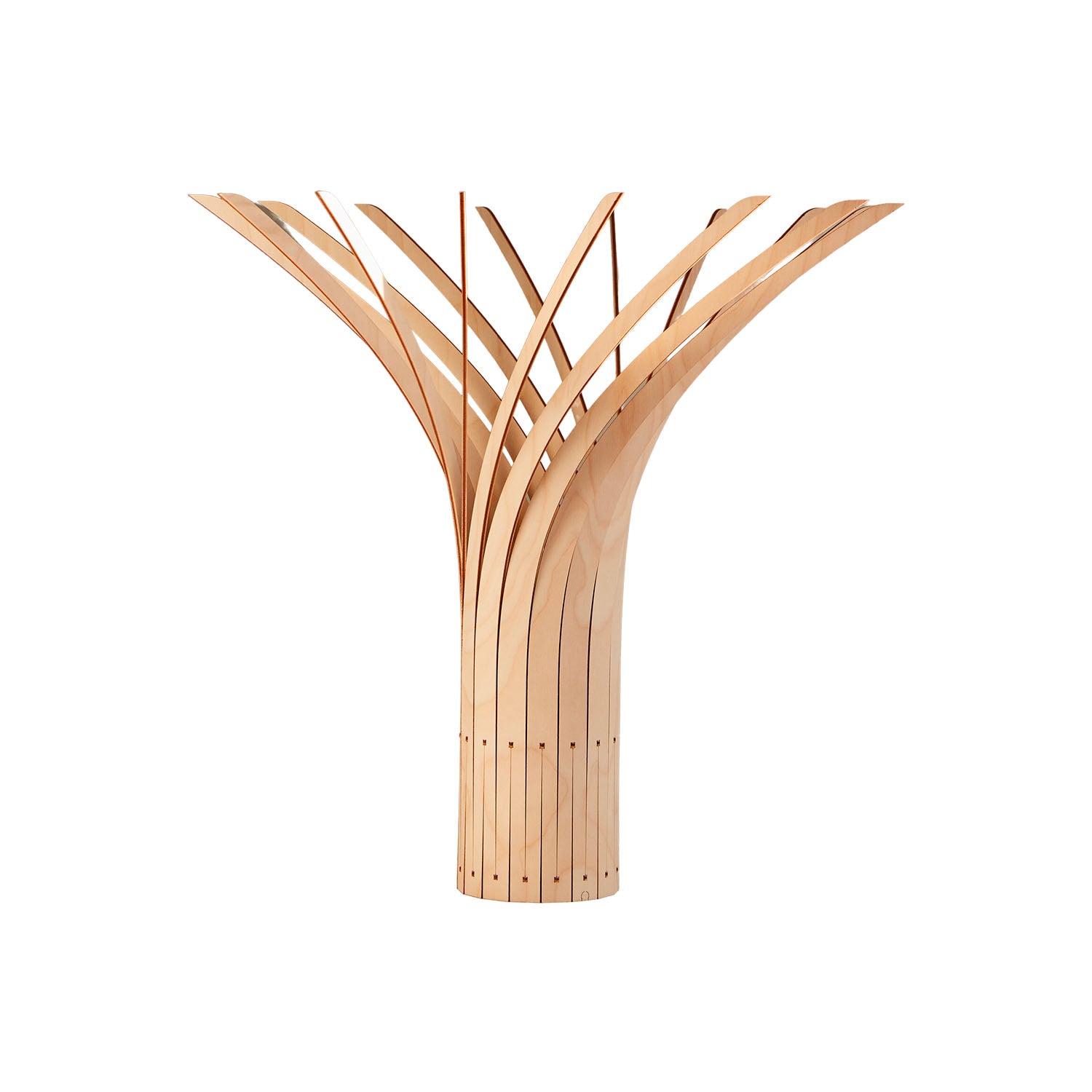 A Manitj - Lampe à poser en bois naturel forme de spirale