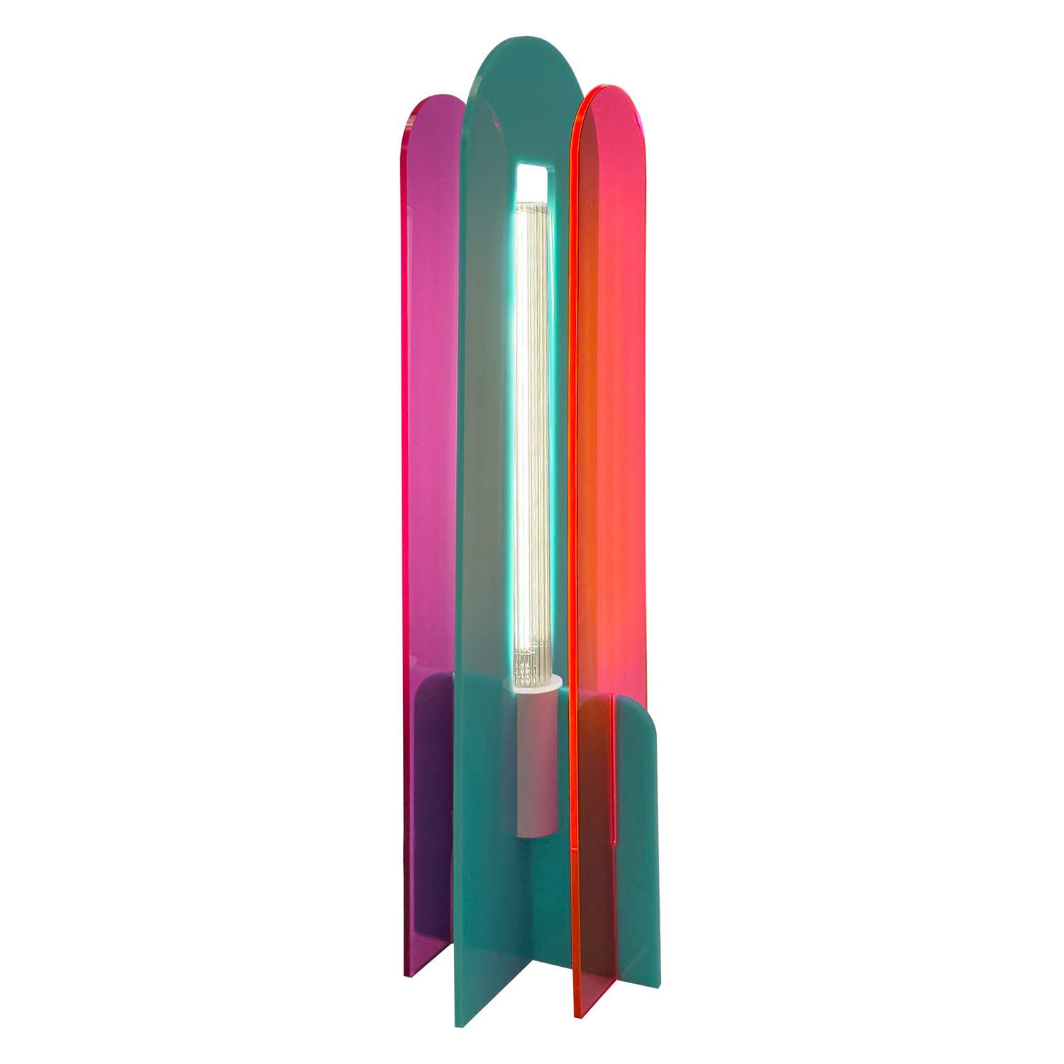 Andy - Lampe de table multicolore pour salon éclectique