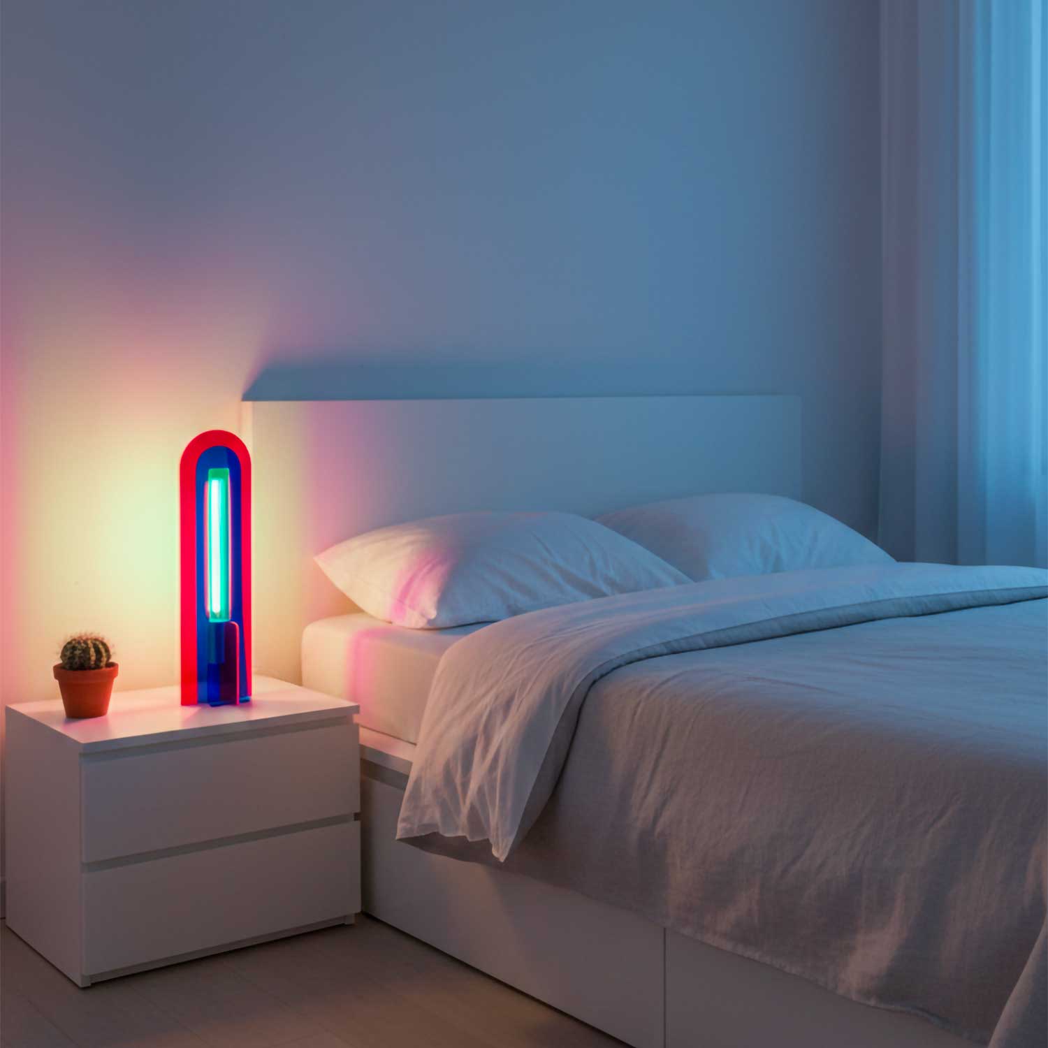 Andy - Lampe de table multicolore pour salon éclectique