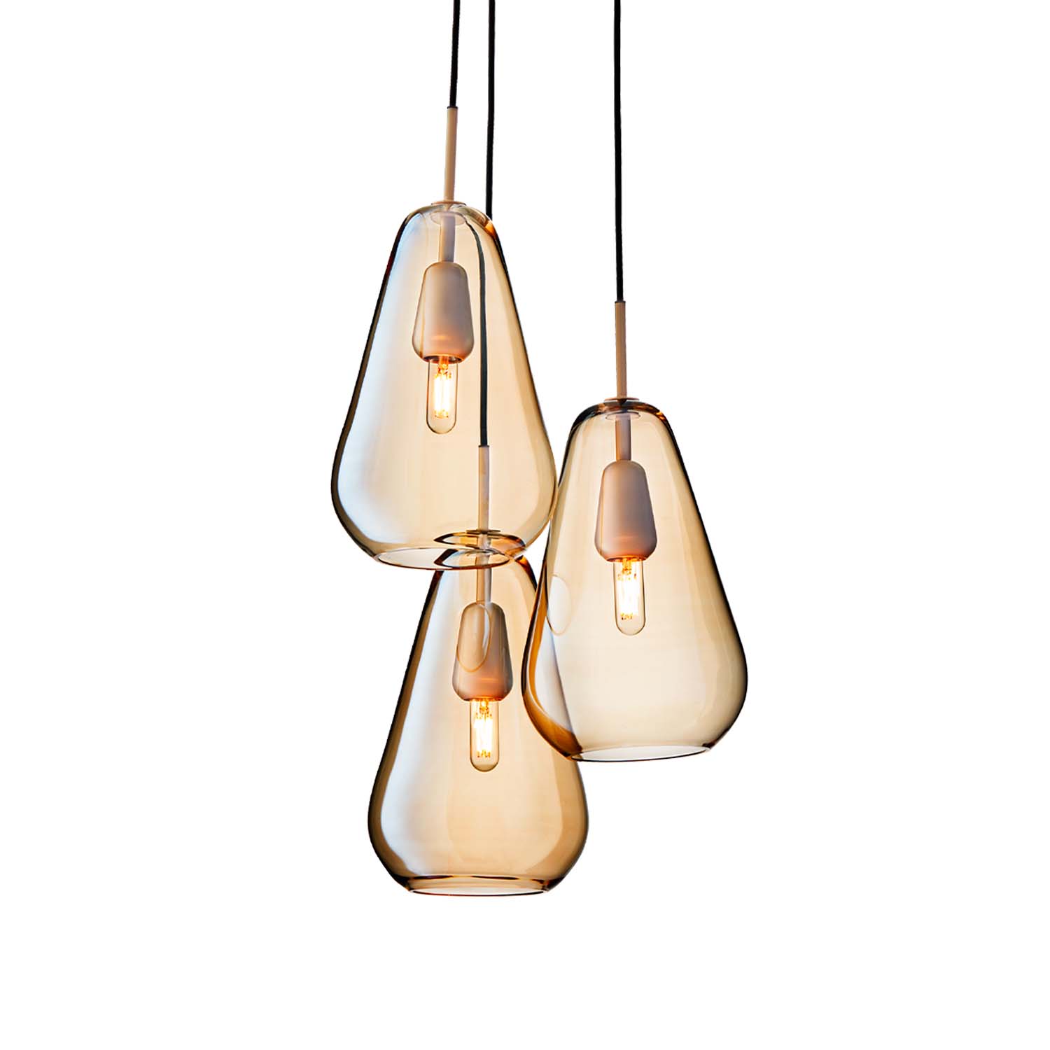 ANOLI 3 - Suspension vintage en verre pour coin repas