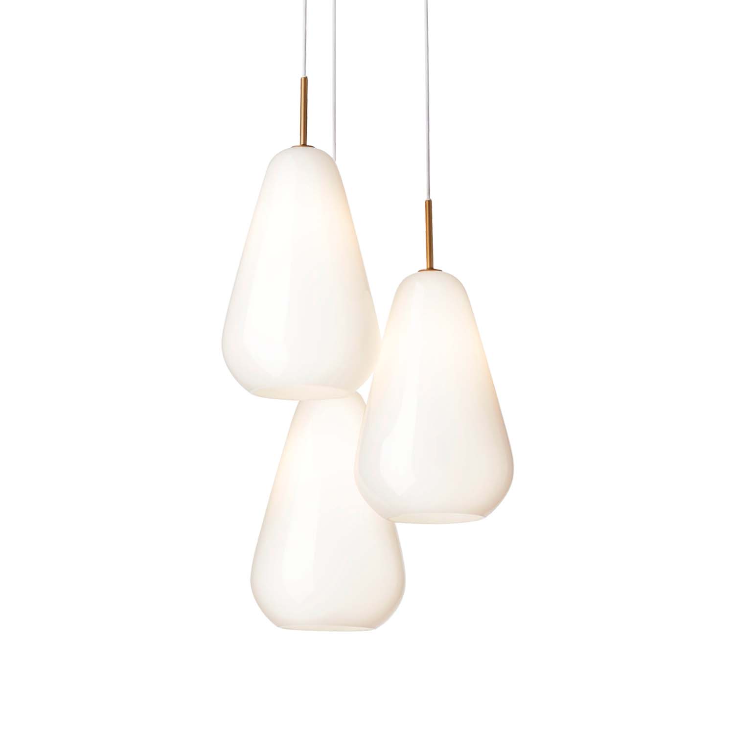 ANOLI 3 - Lámpara colgante vintage de vidrio para rincón de comedor