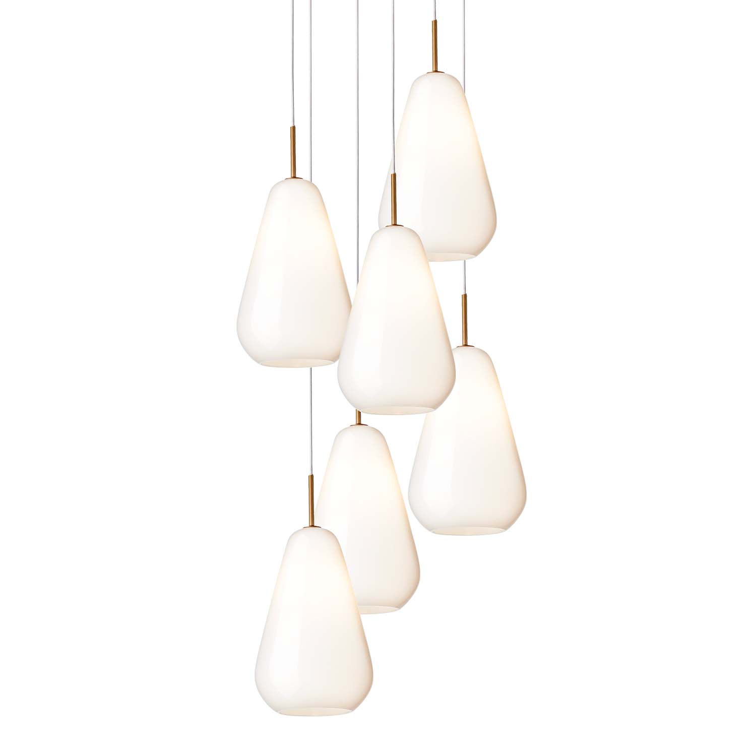 ANOLI 6 - Люстра из выдувного стекла для высокого потолка