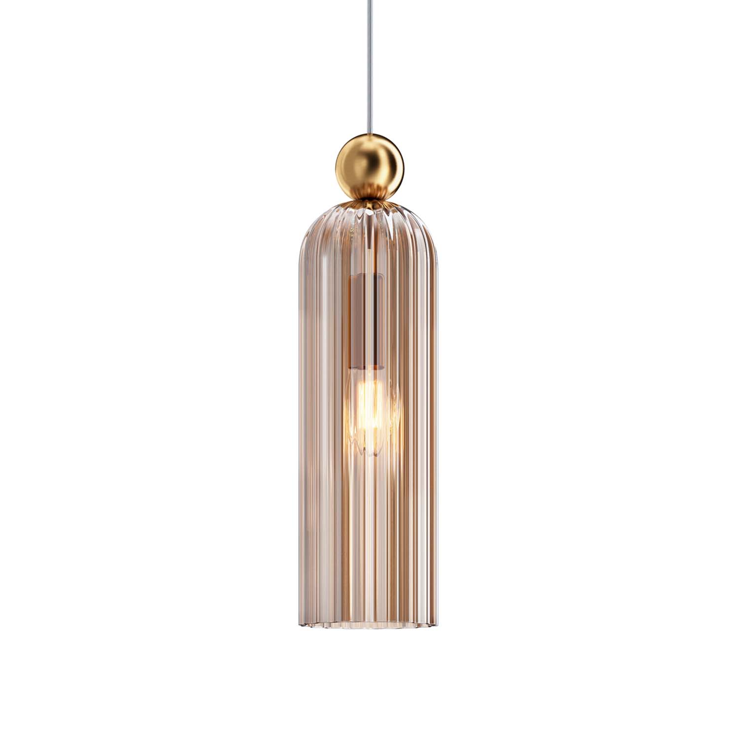 ANTIC - Chic glass pendant light in art deco style