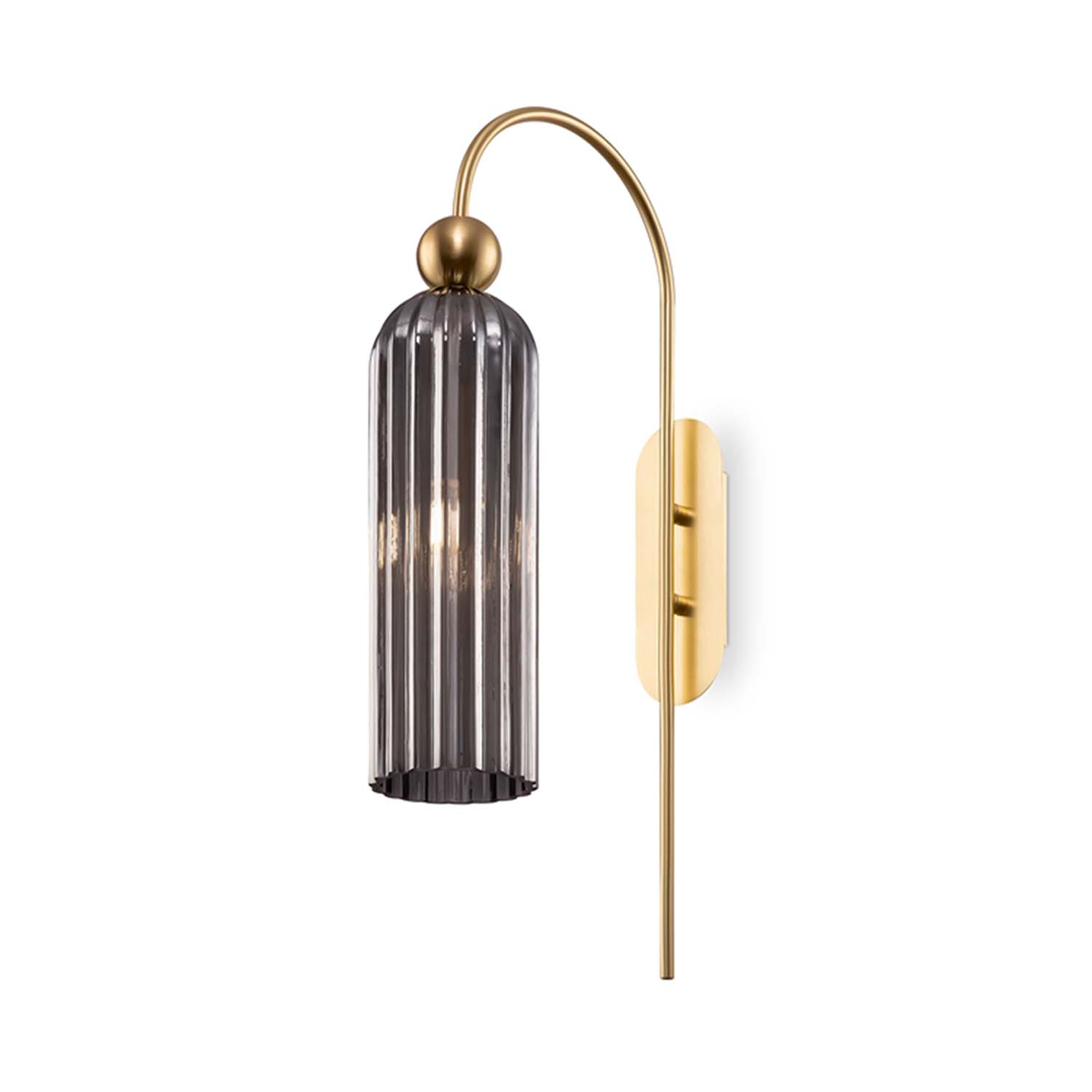 ANTIC - Aplique de pared chic en vidrio y latón