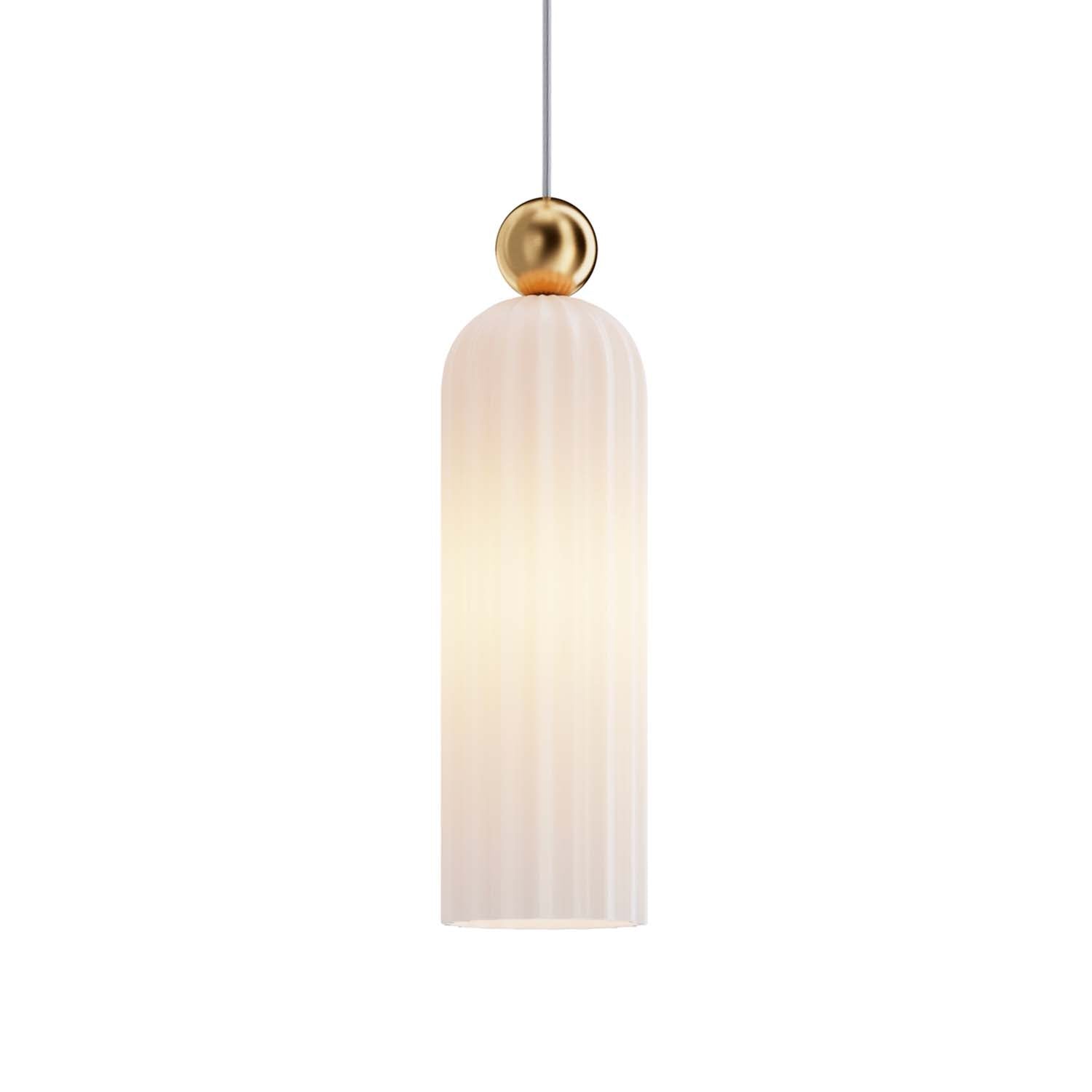 ANTIC - Chic glass pendant light in art deco style