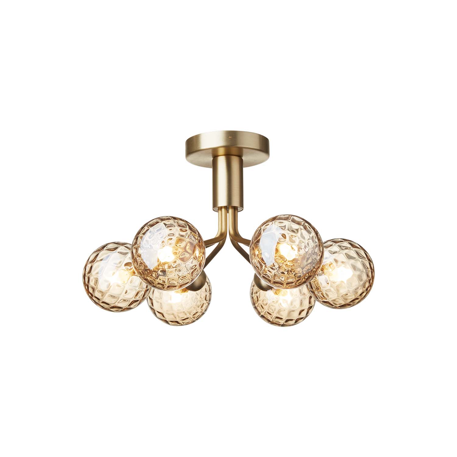 APIALES Optic - Schwarze oder goldene Deckenleuchte mit Glaskugeln