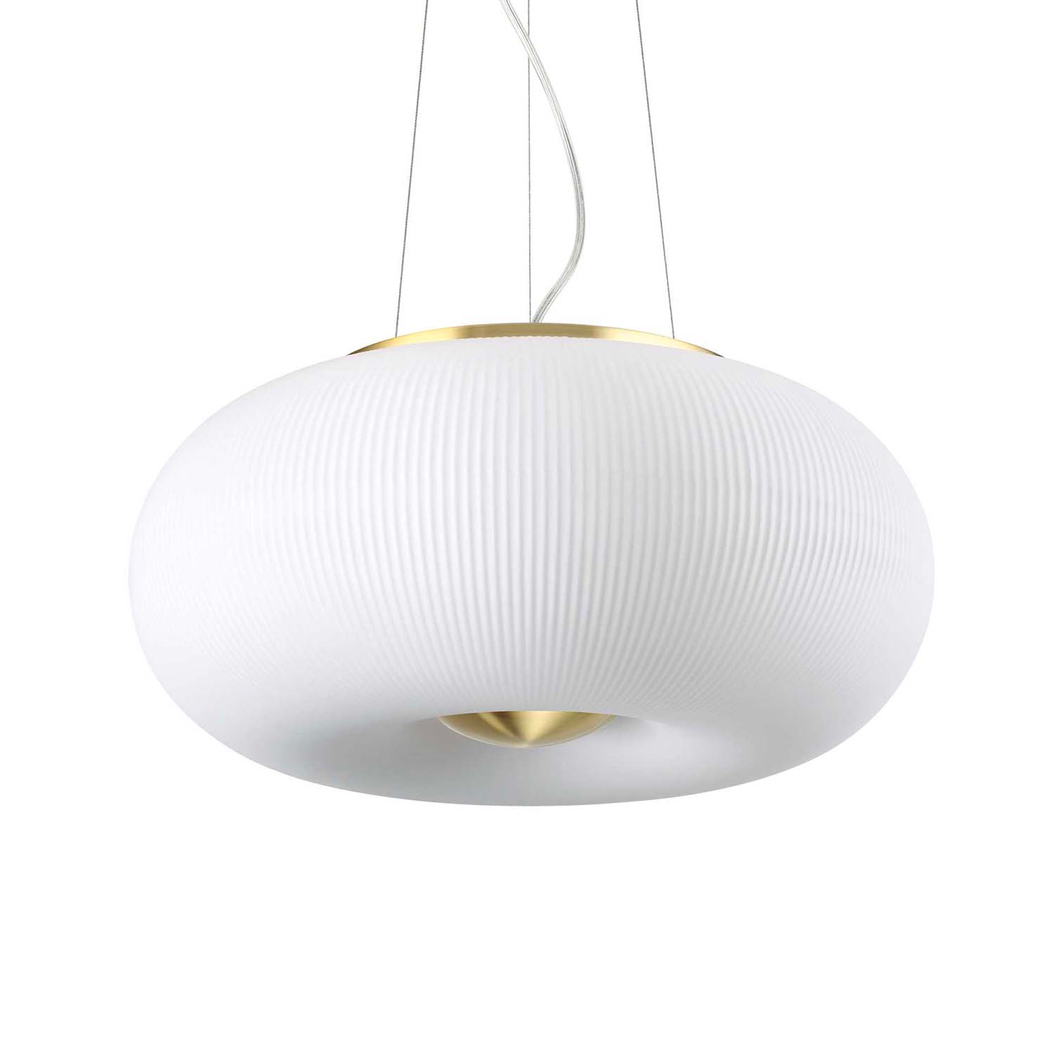 ARIZONA - Modern donut pendant light in white glass