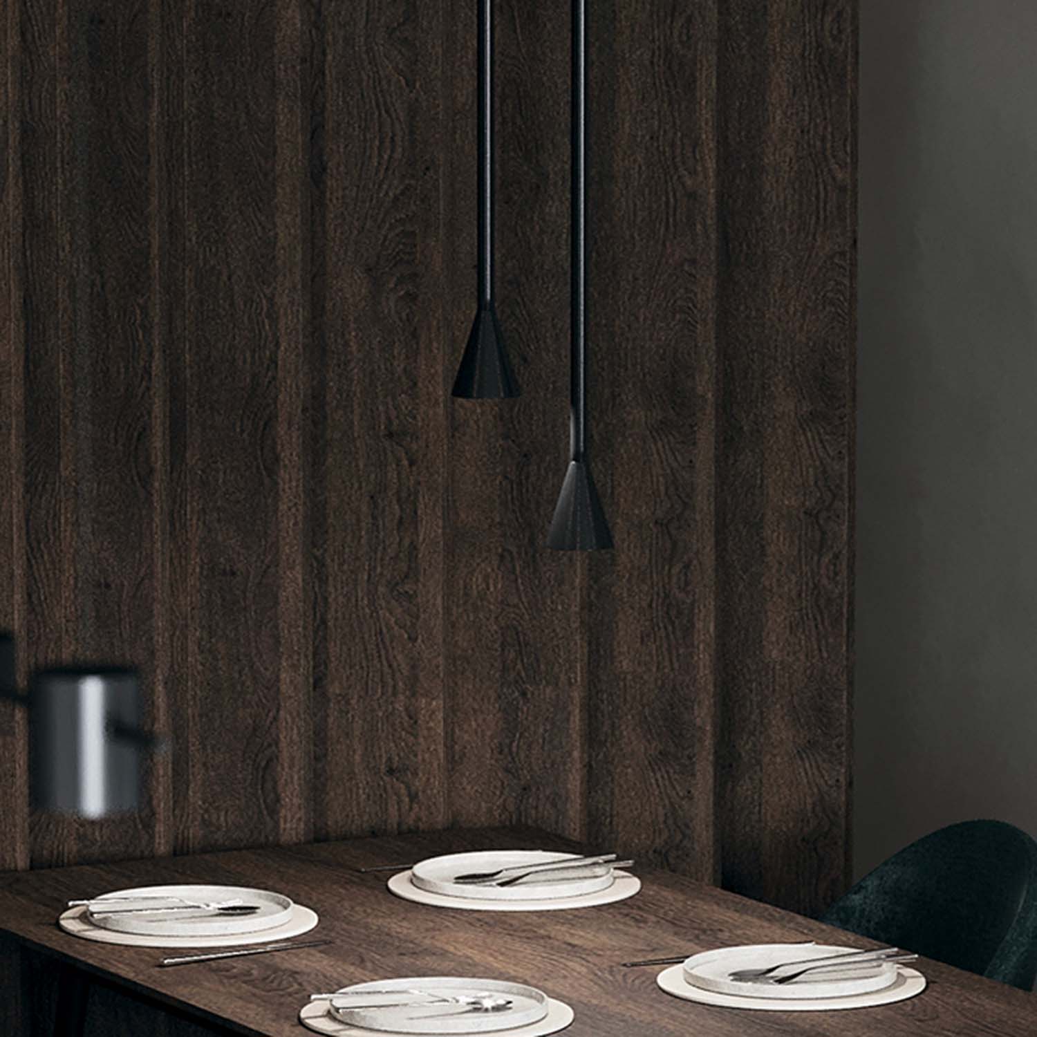 ARROW - Minimalist flute pendant light for kitchen island