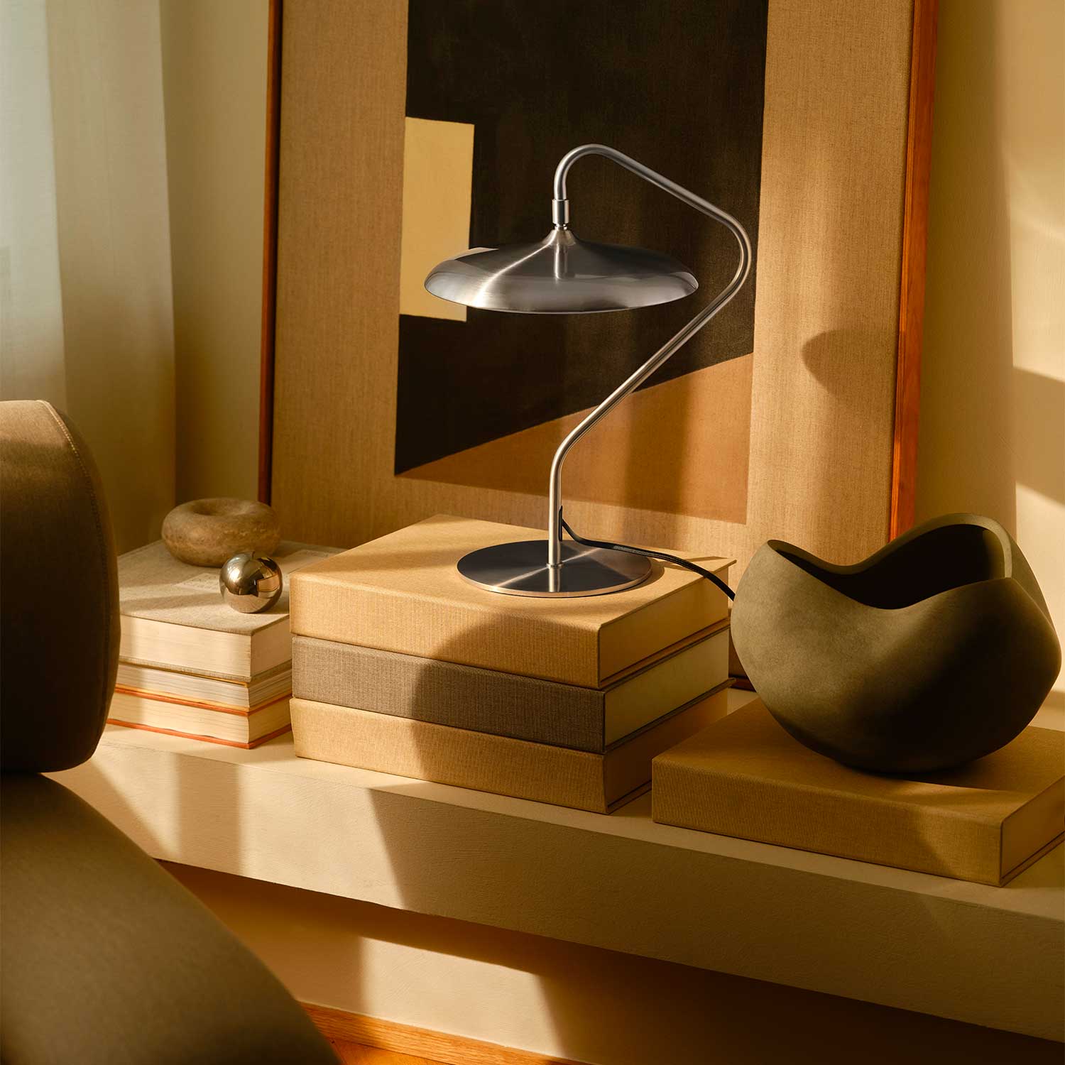 Artist - Lampe de table LED en acier design rétro pour salle à manger