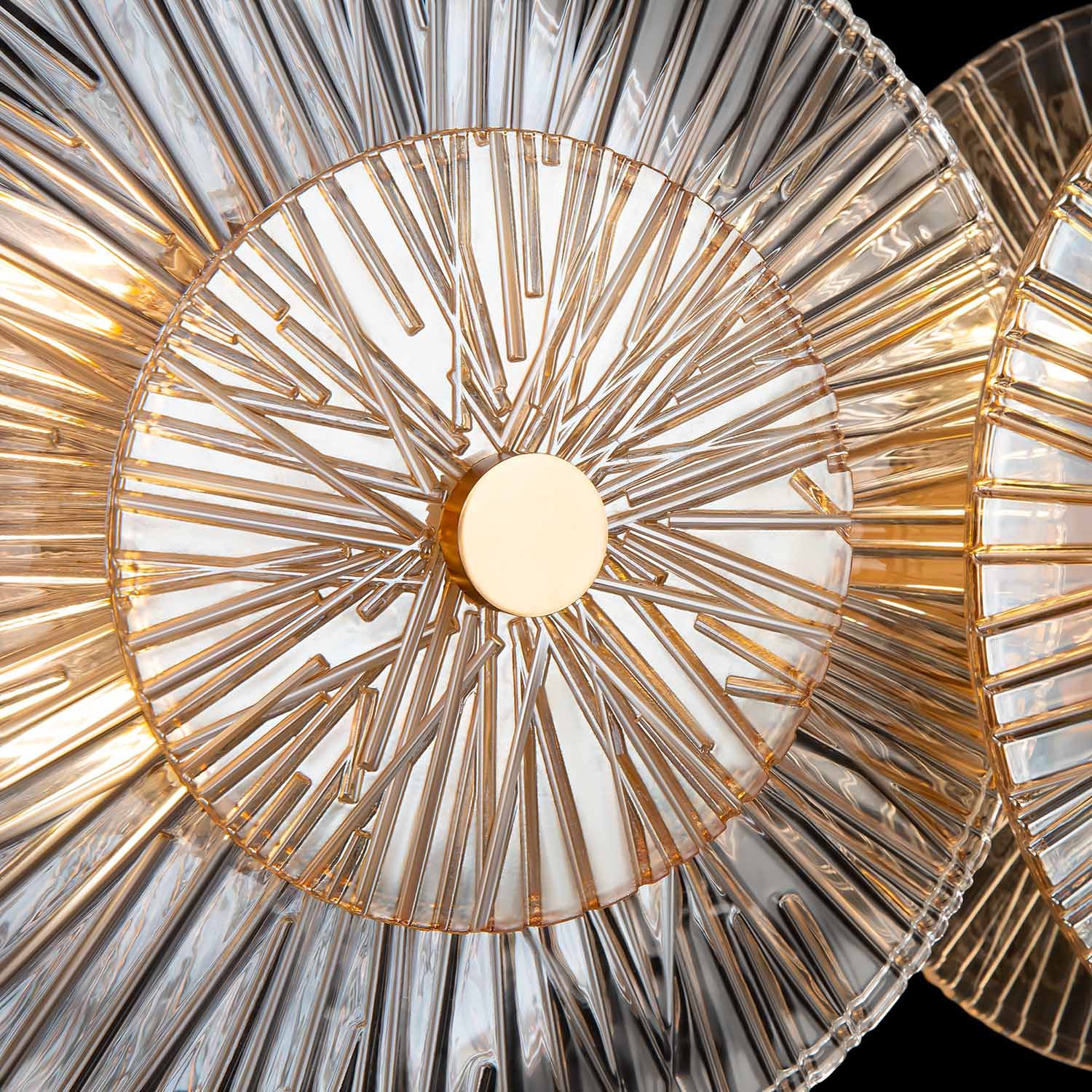 ASTER - Vintage glass disc pendant light