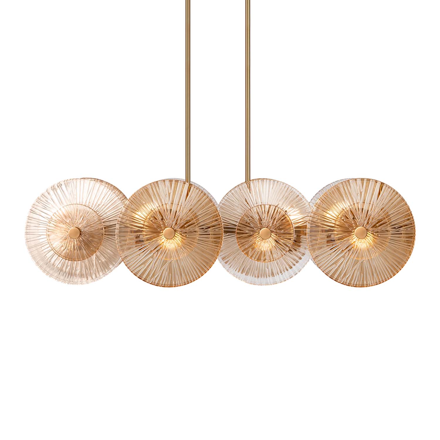 ASTER - Suspension disques en verre vintage