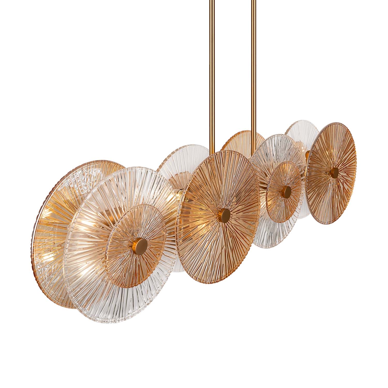 ASTER - Vintage glass disc pendant light