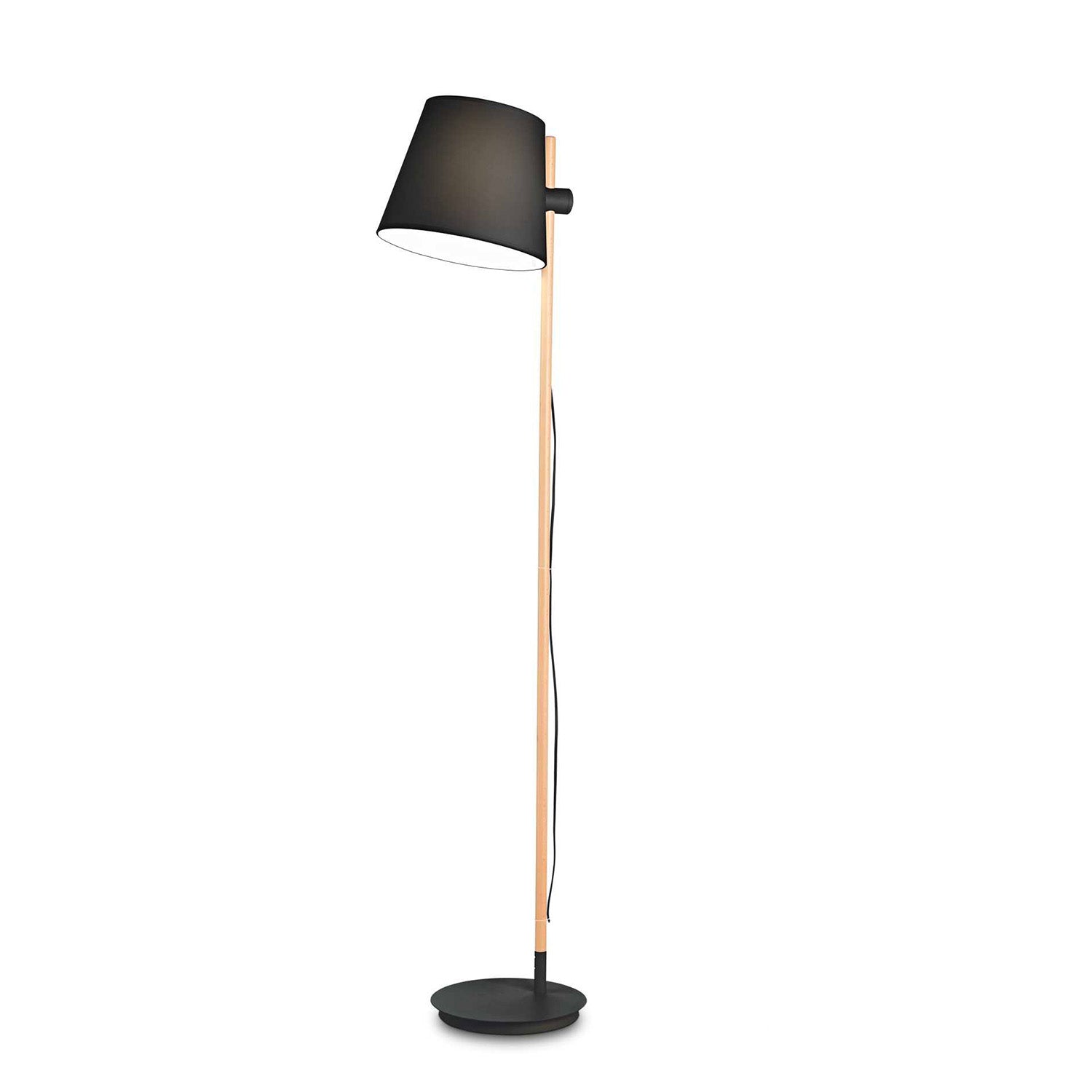 AXEL - Lampadaire en bois scandinave et tissu