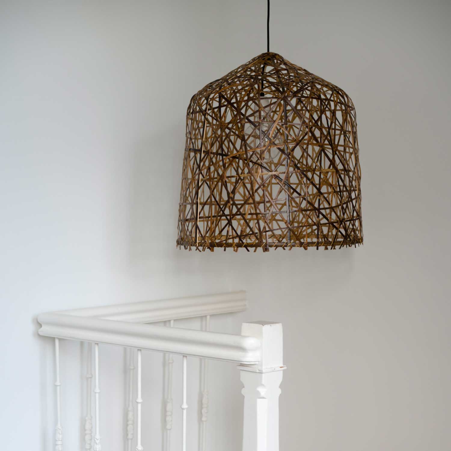 BIRD - Suspension effet nid oiseau en bambou fait main