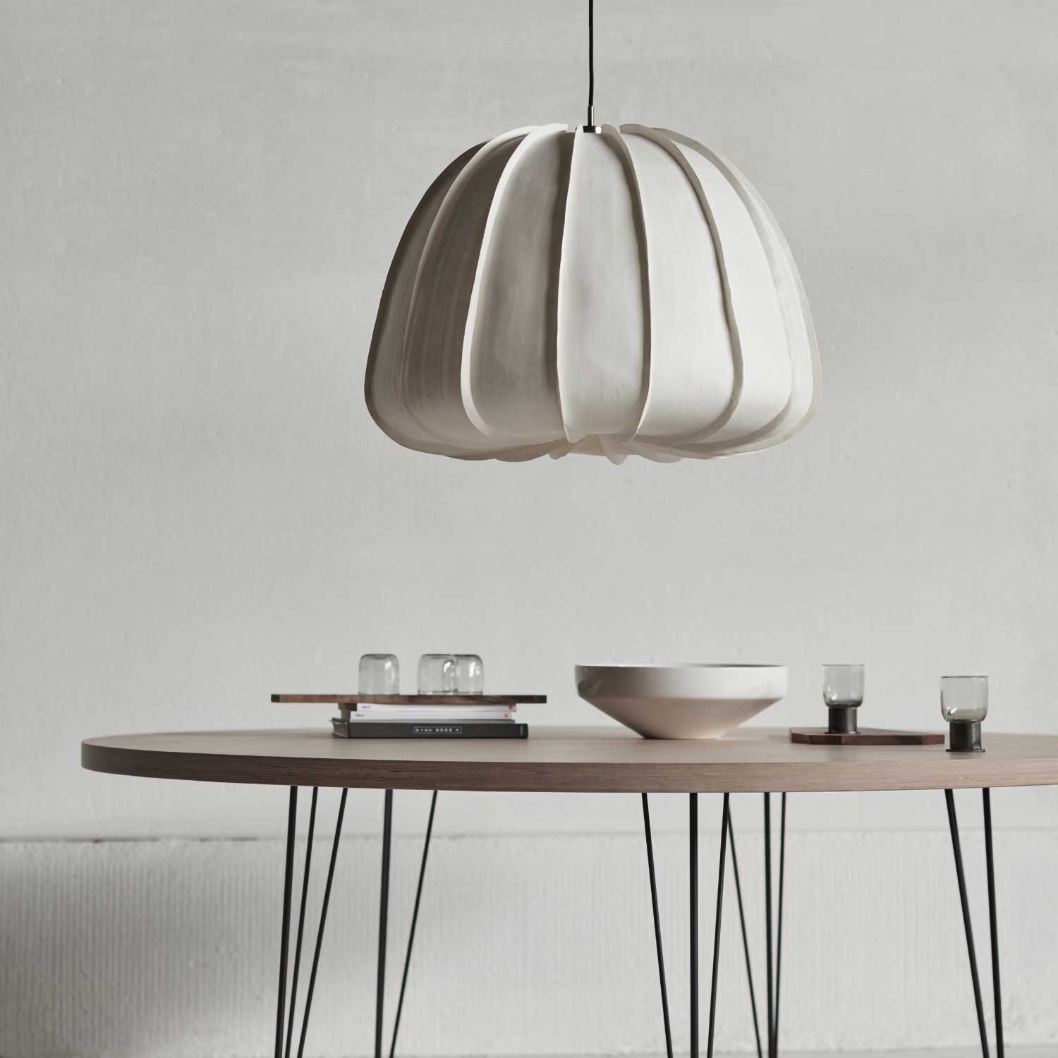 HOZUKI - Suspension physalis en papier blanc style japandi