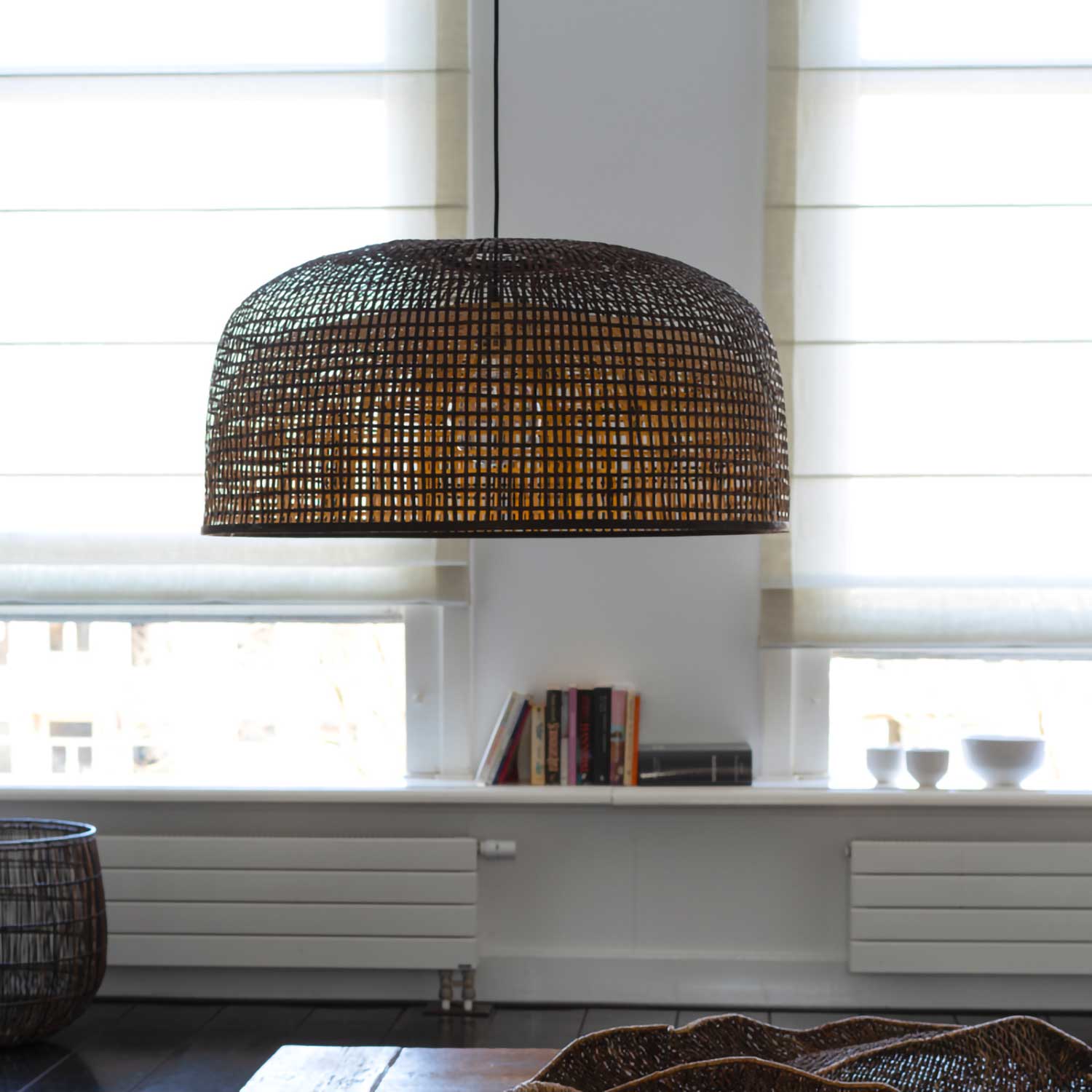 DOPPIO GRID - Suspension quadrillage en bambou fait main