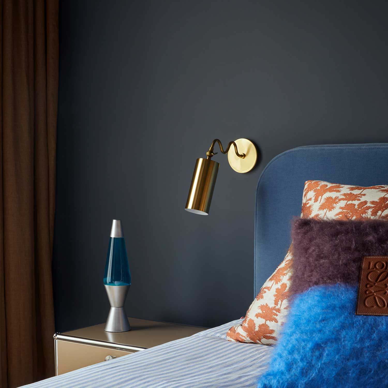 Bea - Aplique de pared lectora vintage en latón para dormitorio