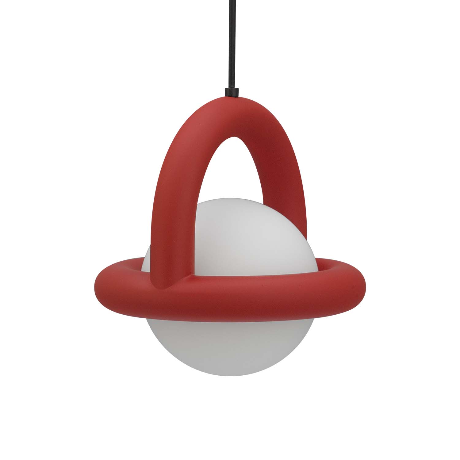 BALLOON - Suspension globe en verre et structure acier coloré