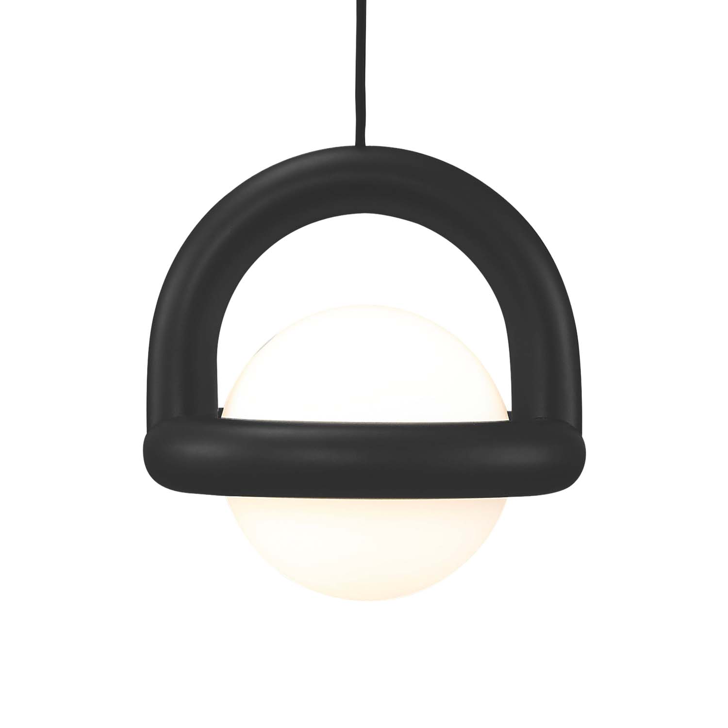 BALLOON - Suspension globe en verre et structure acier coloré